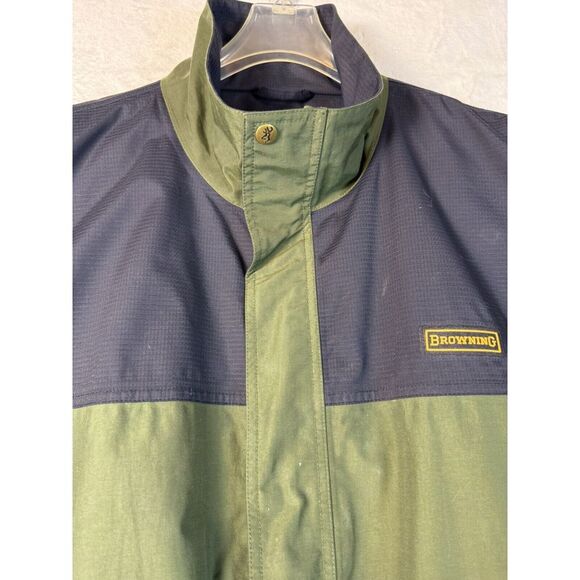 Browning Field Lined Hunting Jacket Green XXL Shooting Game Chore Coat VTG - Picture 4 of 16